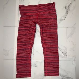 Lululemon cropped striped leggings